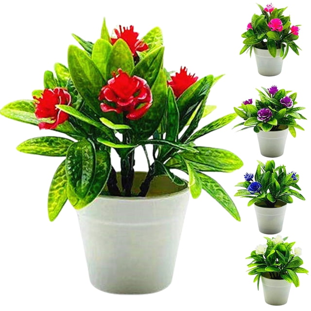 Gwong Decoración hogareña 1 set Artificial Planta Pot Curling Rose Mesa de Rosa Centros Centros de Centros de Plástico Simulación Decorativa Bonsai para sala de estar Gwong 21070398