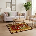 thumbnail image 3 of ODIKA Tibetan Tiger Versus Snake Striped Folk Ornate Border Battle for Dorm Room, Small Living Apartment, Stain Resistant Low Profile, 3 of 7