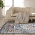 thumbnail image 2 of Loomaknoti Saxby Adkerzonz 6' x 9' Blue Oriental Indoor Area Rug, 2 of 7