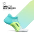 thumbnail image 4 of Feetures Elite Light Cushion No Show Tab Ankle Socks - Sport Sock with Targeted Compression - Aqua Surf, L (1 Pair), 4 of 7