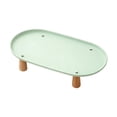 thumbnail image 3 of Soporte elevado para comedero de gatos con base antideslizante lavable y soporte para bebedero y comedero de gatos. Verde 38cmx21cm, 3 of 9