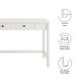 thumbnail image 2 of Modway Emmeline 1-Drawer Scallop Writing Desk in White, 2 of 9