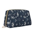 thumbnail image 2 of Picia Vintage Marine Print Leather Makeup Bag Make Up Bag Travel Toiletry Bag for Her Girlfriend Teacher Teen Girl Gifts, 2 of 8