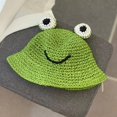 thumbnail image 3 of Sombrero De Cubo De Paja Sombrero De Sol De Animal Kawaii Gorra De Pescador De Ala Ancha Gorra De Playa De Viaje De Verano Moyic AP006661-01, 3 of 6