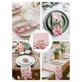 thumbnail image 3 of Pink Pumpkin Fall Cloth Napkins Set of 6 Reusable Dinner Napkins, Plaid Thanksgiving Botanical Floral Checkered Cocktail Napkin Washable Table Napkins for Wedding/Holiday Party/Baby Shower 20"x20", 3 of 7