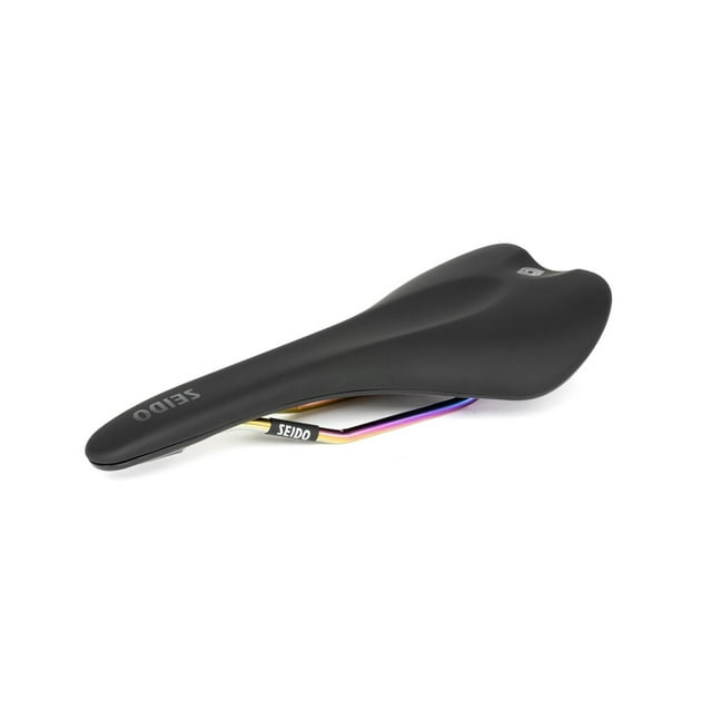 SEIDO : PRO SADDLE : BLACK/OIL SLICK : 280 X 140MM