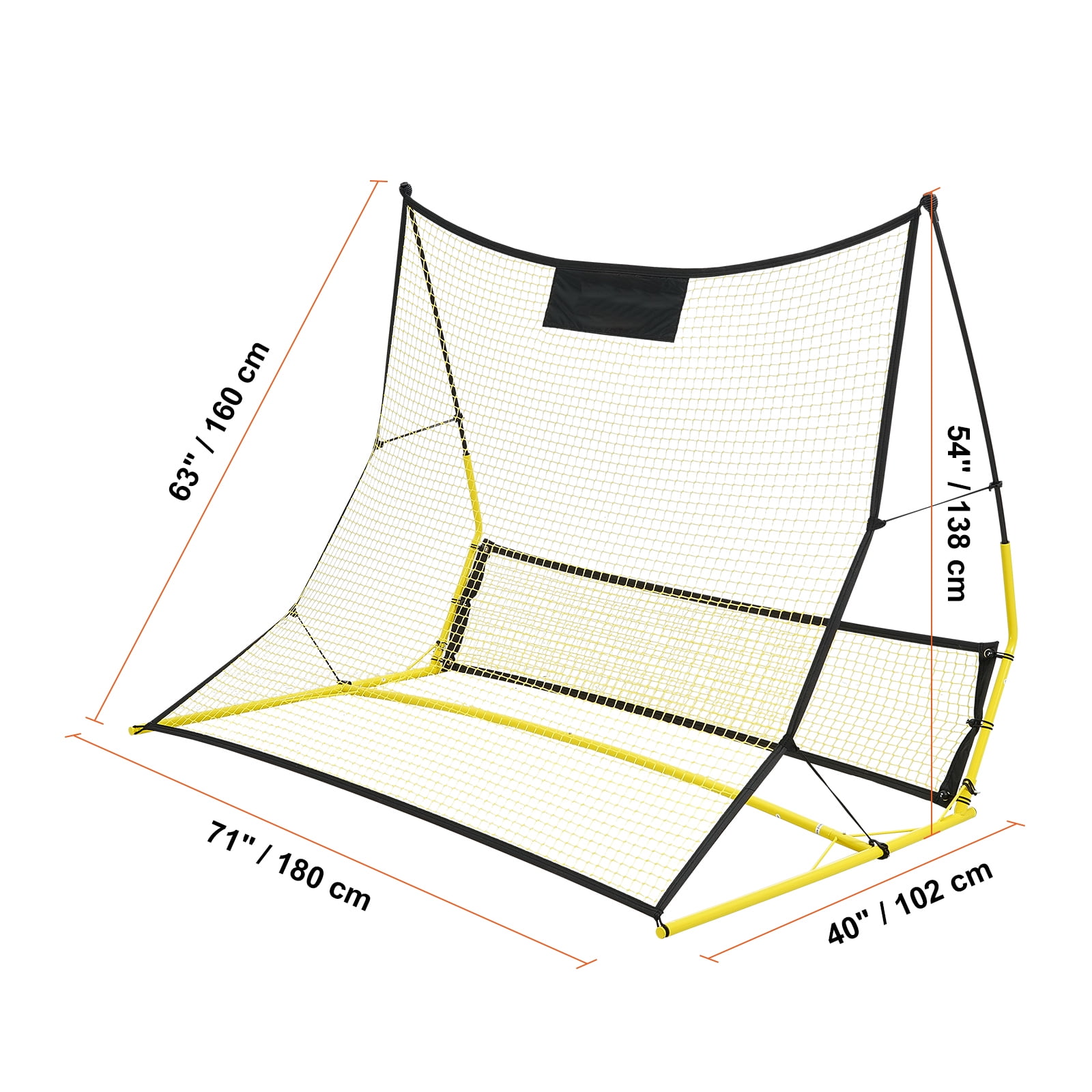KFFKFF 2-IN-1 Portable Soccer Rebounder Net Portable Bag 71"x40" Soccer Trainer