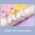 thumbnail image 5 of FEISEDY Blue Light Blocking Glasses Fake Nerd Clear Square Computer Lightweight Aviator Glasses Frame Oversized B3046, 5 of 13