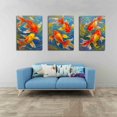 thumbnail image 3 of Hieng Wall Art Canvas Painting Goldfish Oil Painting Couple Fish Original Art Animals Wall Art Marine Decor Gifts Unframed, 3 of 6