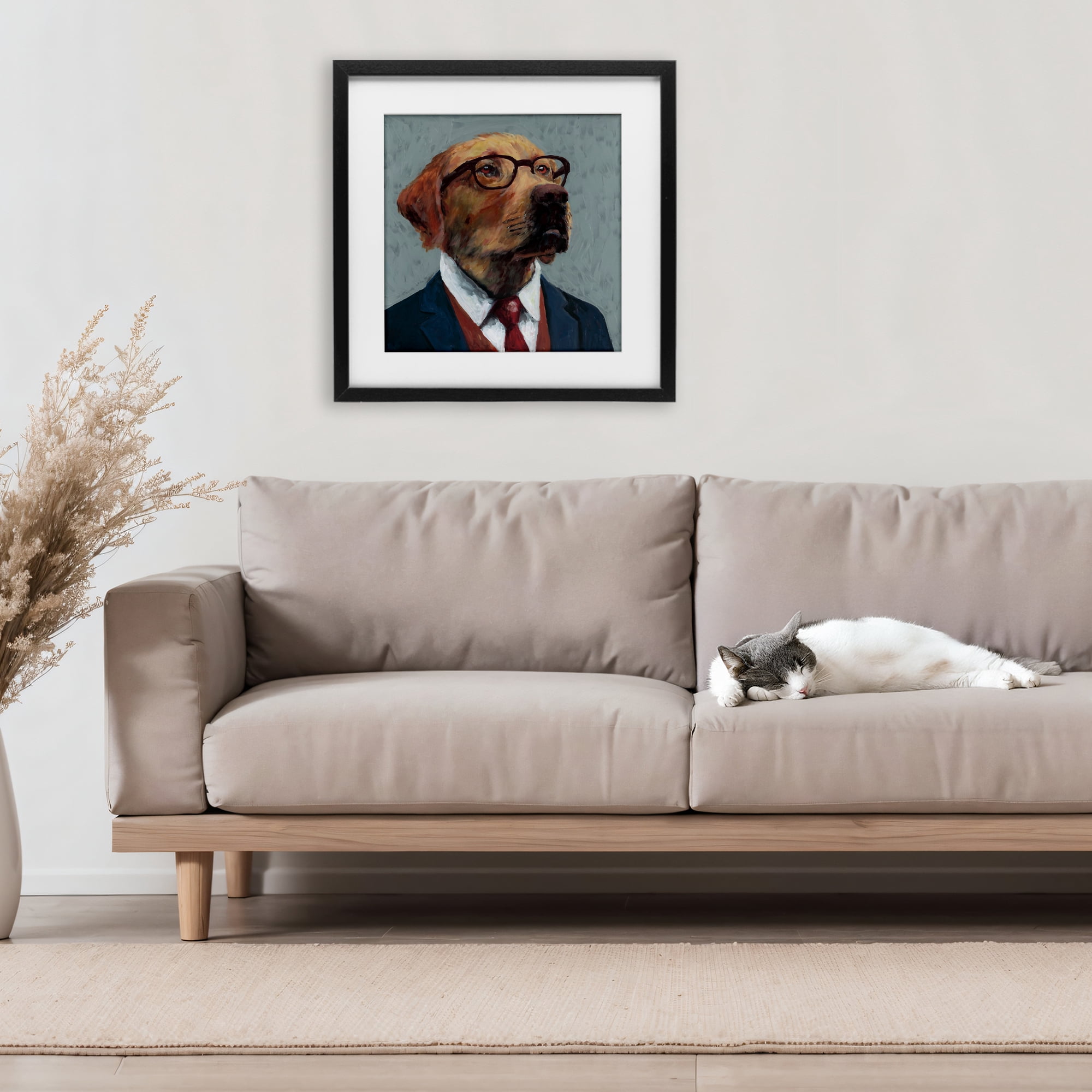Stupell Industries Bark Kent Portrait Black Framed Print Under Glass, design by Studio Bautista