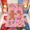 thumbnail image 5 of Manfei Cute Candle Queen Sheets,Happy Christmas Queen Sheet Sets,4-Piece,1 Flat Sheet,1 Fitted Sheet and 2 Pillowcases, 5 of 6