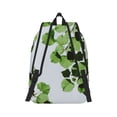 thumbnail image 3 of Balery Watercolor Green Leaves Vintage Canvas Backpack for Men and Women - Large Capacity, Durable Travel Laptop Bag for School, Work, Hiking, and Outdoor Activities, 3 of 7