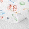 thumbnail image 5 of Manfei Cartoon Sport Twin Quilt Set, Soccer Tennis Football Twin Coverlet Set, Multicolor Sport, Stars Reversible 2 Pieces, 1 Bedspread and 1 Pillowcase, 5 of 7