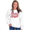 thumbnail image 3 of Classic Christmas Merry and Bright Sweatshirt for Men or Women Brisco Brands S, 3 of 6