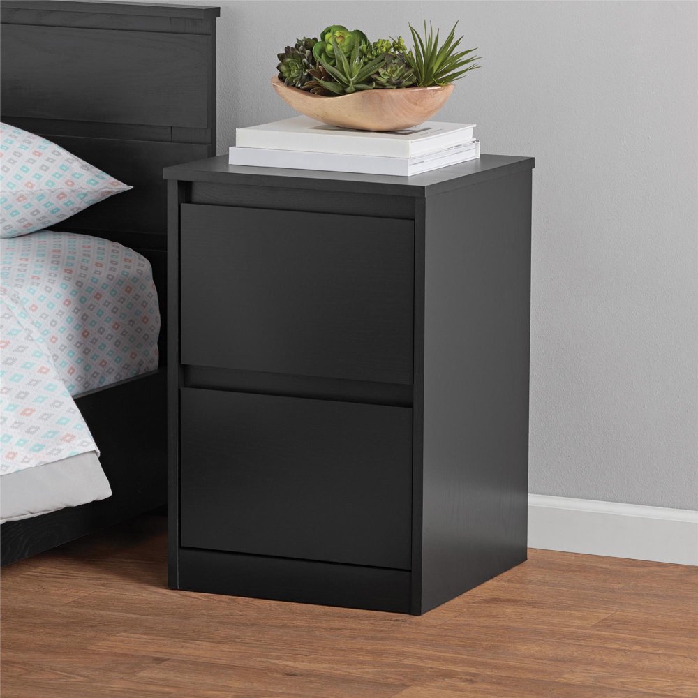 Mainstays Westlake Nightstand, Black Oak
