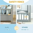 thumbnail image 2 of Bellemave Twin Size House Floor Bed with High Fence Guardrails Wooden Playhouse Bed Frame Twin Floor Bed with Roof Montessori House Bed Frame, (Twin, Gray), 2 of 13