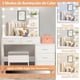 thumbnail image 2 of Tocador Vanity, Mueble Maquillaje con 5 Cajones, Estantes Ocultos, Incluye Taburete Acolchado, Vanity Tocador De Maquillador con Led Espejo Bombilla 80X40X140CM (Blanco), 2 of 9