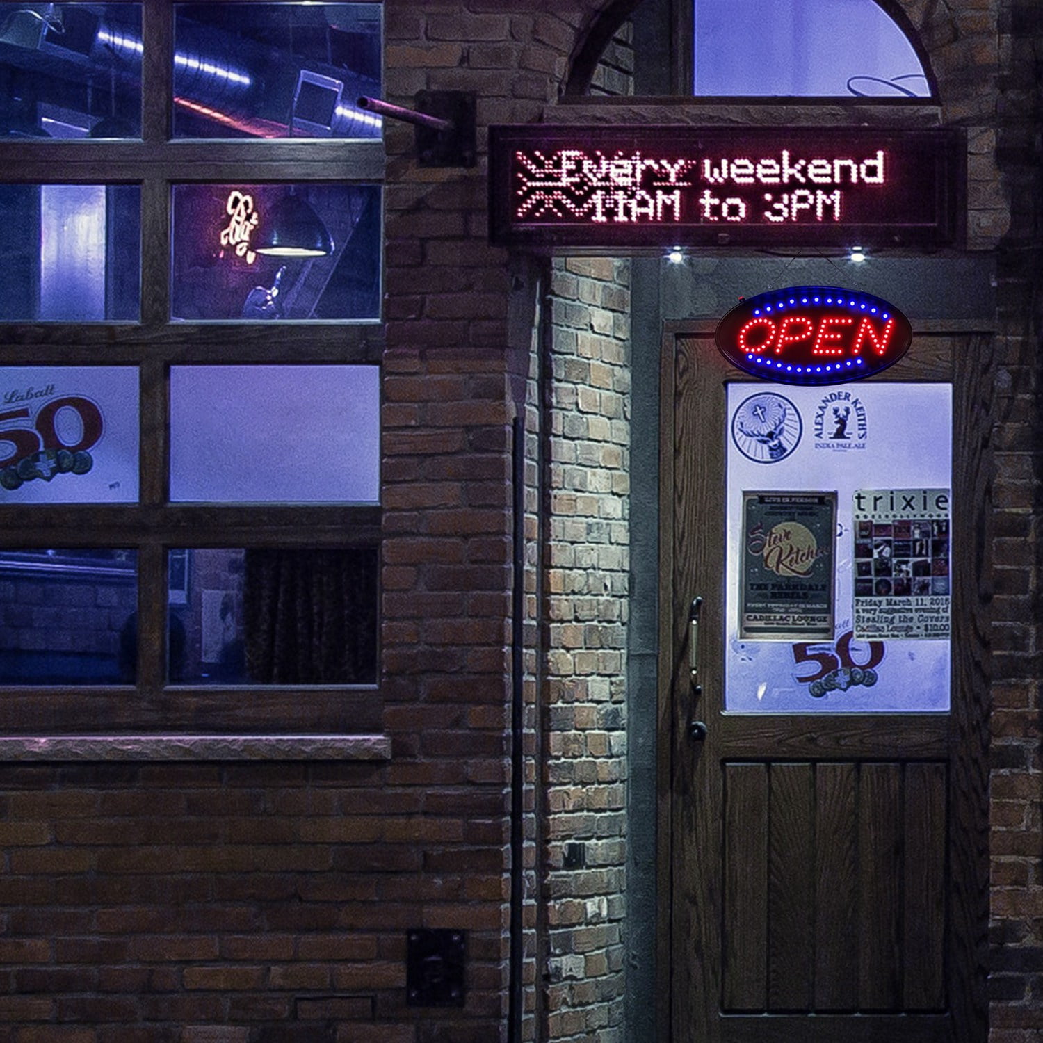 iMounTEK LED Open Business Sign, Animated Motion Ultra Bright for