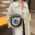 thumbnail image 3 of Wiywef Round Handbags Pu Shoulder Bag for Women, Fashion Crossbody Bag Small Round Tote Bag Casual Purse Handbag, 3 of 7