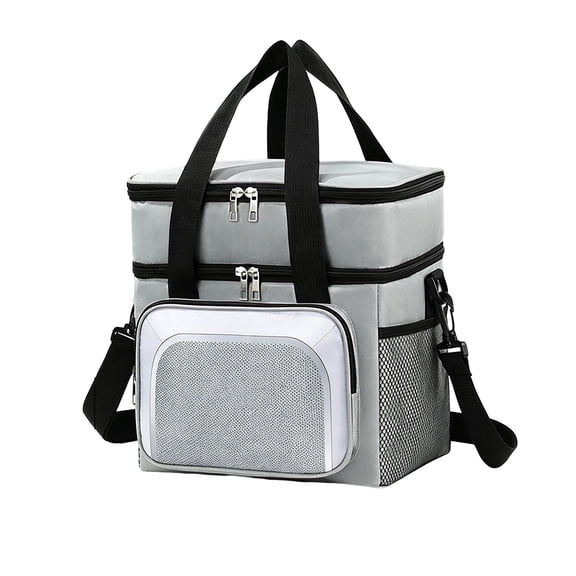 Insulated Lunch Bag, Portable Cooler Tote with Handle and Strap, Leak-Proof Reusable Lunch Box for Daily Commute, Office, Picnic, Travel, and Outdoor Adventures