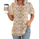 thumbnail image 1 of Fiudx Ofertas Flash Artículos En Oferta Camiseta Casual de Manga Corta con Cuello Redondo y Estampado Floral para Mujer, 1 of 4