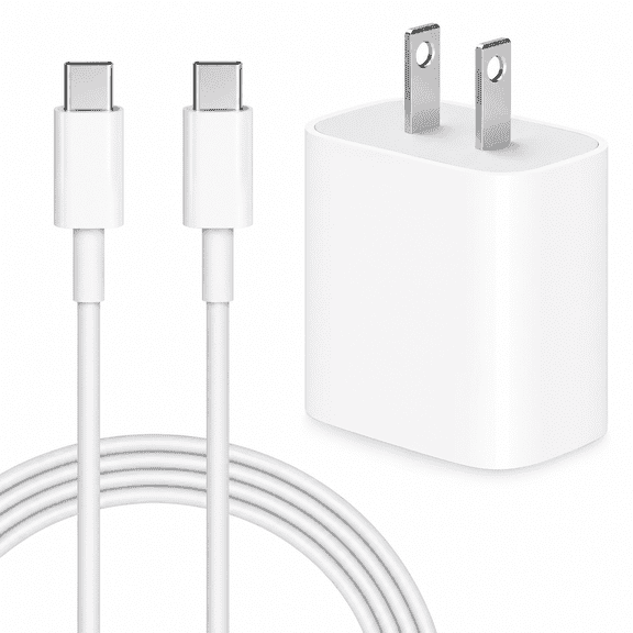 20W USB C Fast Charger with 6FT USB C to USB C Cable, PD Wall Charger Block Compatible with iPhone 15 14 13 12 Series, iPad Air, iPad Pro and Other Type C Devices