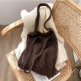 thumbnail image 3 of Bolso de hombro de punto suave YONGSHENG color sólido Gran capacidad, 3 of 5
