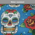 thumbnail image 7 of Sugar Skull Chair Seating Cushion Set of 4, Pattern Skulls and Roses in Floral Mexican Style Ornaments Print, Seat Pads for Office with Anti-slip Backing, 16"x16", Blue Red Ivory, by Ambesonne, 7 of 7