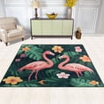 thumbnail image 2 of Yayeee Area Rugs for Living Room 5.2'x4' Non Slip Washable Bedroom Floor Carpet, Flamingo Leaves Pattern, 2 of 5