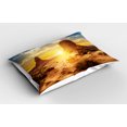 thumbnail image 2 of Ambesonne American Pillow Sham 2 Pack, US Monument Valley Sunset, 36"x20", Yellow Brown, 2 of 3