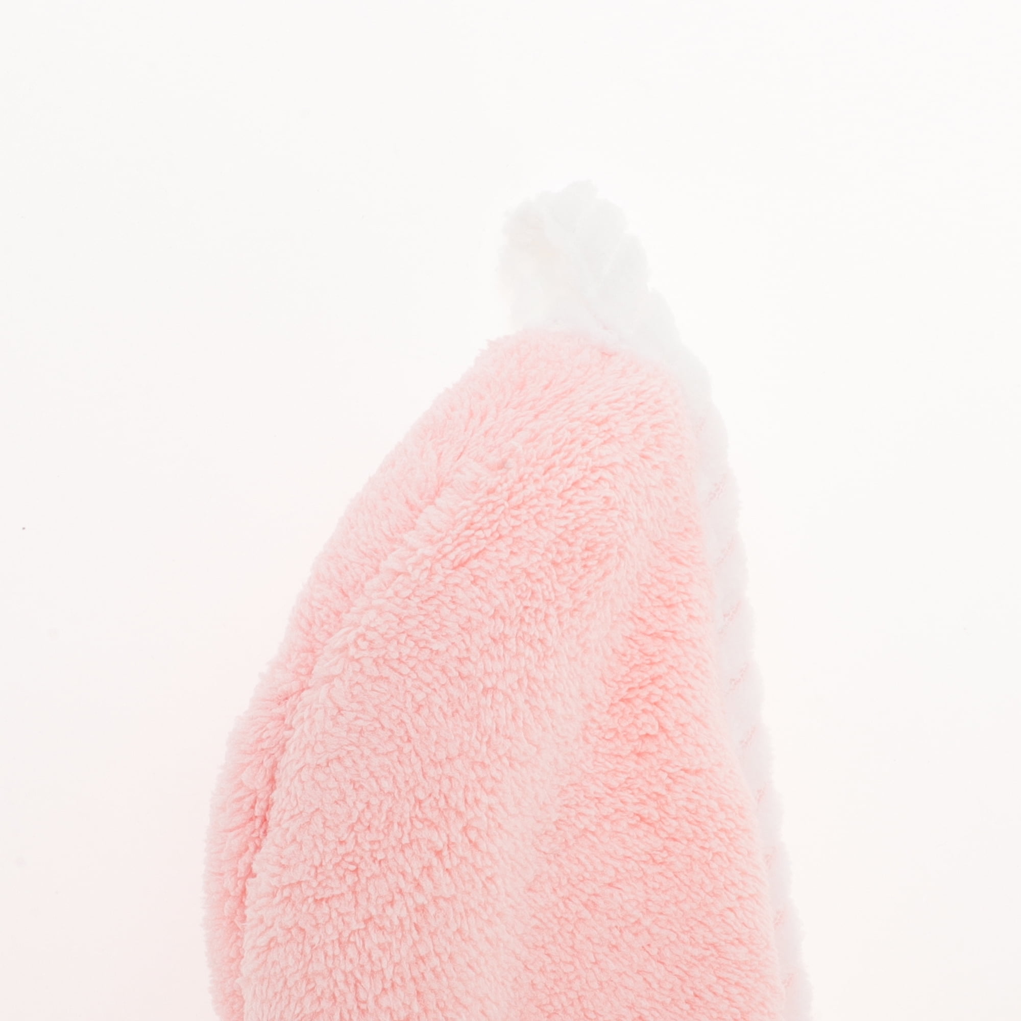 Unique Bargains 1pc Water-absorbent Double Layer Hair Towel 9.84"x 25.59" Pink, White