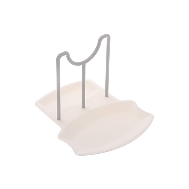 Wosthever Estante para tapas de ollas, organizador de cocina estable multifuncional, cucharas sin perforaciones, soporte para almohadilla, cucharón para Cocina y Comedor Blanco Wosthever HA067869-02