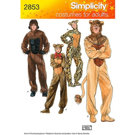 Simplicity Adult Size XS-XL Costume Pattern, 1 Each