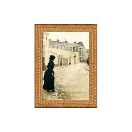 Design Toscano 'Waiting, Paris, Rue de Chateaubriand, 1900' by Jean B  raud Framed Painting Print on