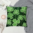 thumbnail image 2 of PHYHOO St. Patrick's Day pillowcase Home decor Lucky four-leaf clover short plush pillow case sofa car decor, 2 of 5