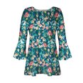 thumbnail image 4 of Hauts à Manches 3/4 pour Femmes Mode Imprimé Décontracté Col en V T-Shirt Blouse à Manches 3/4 Hauts Robe T-Shirt Femmes Été T-Shirts pour Femmes Robe d'Été avec Manches pour Femmes, 4 of 7