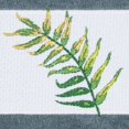 thumbnail image 3 of Authentic Hotel and Spa  Turkish Cotton Palm Fronds Embroidered Teal Blue 4-piece Hand Towel Set, 3 of 3