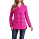 thumbnail image 1 of Abrigo de mujer INSPIRE CHIC, abrigo de doble botonadura con solapa, abrigo de invierno hasta el muslo, talla XL, color rosa intenso, 1 of 6