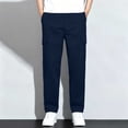 thumbnail image 2 of PNTUTB Chino Pants for Mens Straight Leg Trousers Basic Classic Office Workwear Daily Casual Loose Comfort Pants with Multiple Pockets, 2 of 7