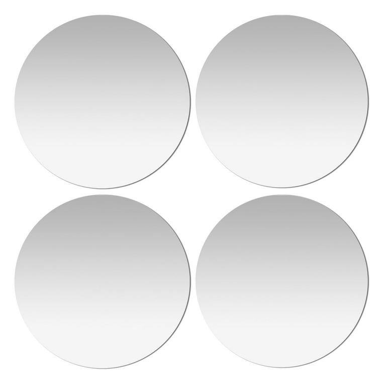 Americanflat Adhesive Mirror Tiles - Circular Domino Dot Design - Peel and Stick Mirrors for Wall. Frameless Real Glass Round Mirrors for Bedroom