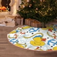 thumbnail image 6 of Daiia Ducks and Anchors Drawing Merry Christmas Tree Skirt , Xmas Large Lace-up Tree Skirt, Santa Snowflakes Rustic Home Decorations New Year Party Farmhouse Decor-48", 6 of 7