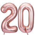 thumbnail image 2 of 20 Globos de números Oro rosa Big Giant Jumbo Number 20 Globos de Mylar de lámina para sum Jonhamwelbor Jonhamwelbor, 2 of 2