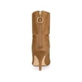 thumbnail image 2 of BLISSFUL STEP Women's Pointed Toe Slouched Stiletto Heel Ankle Boots Brown 11, 2 of 6