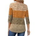thumbnail image 4 of Fantaslook V Neck T Shirts for Women 3/4 Sleeve Tunic Tops Dressy Casual Blouses Boho Basics Tee Summer Fall Clothes, 4 of 8