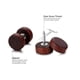 thumbnail image 5 of Pendientes de madera Sunnimix de acero inoxidable con joya para hombre marrón, 5 of 7