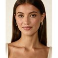 thumbnail image 2 of VEEDOFA Gold Plated Hoop Earrings for Women,Lightweight Hypoallergenic 14K Gold Plated Post CZ Rhinestone Hoops, 2 of 7
