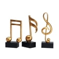 thumbnail image 2 of AMLESO 3Pcs Note de Musique Sculpture Musicale Ornements de Sculpture Musicale pour Intérieur Extérieur, 2 of 8