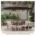 thumbnail image 4 of 10ft Patio Offset Umbrella with Solar LED Lights - Outdoor Cantilever Market Umbrella - Beige, 4 of 8