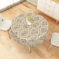 thumbnail image 5 of Nanqianyi Vintage Floral Round Tablecloth,70 Inch,Waterproof Table Cover for Dining Kitchen Party Decor, 5 of 7