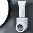 thumbnail image 4 of Toothpaste Squeezer Wall Mounted Automatic Dispenser | Space-Saving Toothpaste Organizer White Silver Green Plastic | Easy Install, Controlled Output, 11x7x5cm | Durable Storage for Bathroom Counter, 4 of 6